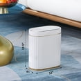 ELPHECO Slim 2 Gallon Smart Sensor Bathroom Trash Can with Lid for Room