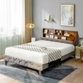 thumbnail image 2 of Costway Queen Bed Frame Upholstered Platform Mattress Foundation with Storage Headboard, 2 of 9
