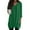 Green, variant on Womens Tops with 3/4 Sleeve, Solid Color V-Neck Tunic with Pockets, Mid-Length Top for Minimalist and Everyday Outfits,Army Green L