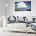 thumbnail image 3 of Designart 12" x 20" Blue Polyester Throw Pillow, 3 of 5