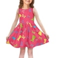 thumbnail image 2 of Sleeveless Girls Dress with Bunny and Butterfly Print Easter Crew Neck Casual Fit Soft Fabric for Daily Wear and Parties, 2 of 5