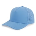 thumbnail image 2 of Qwertyu Men Women Quick Dry Baseball Cap Laser Cut Mesh Ball Curved Brim Snapback Hat Sky Blue, 2 of 3