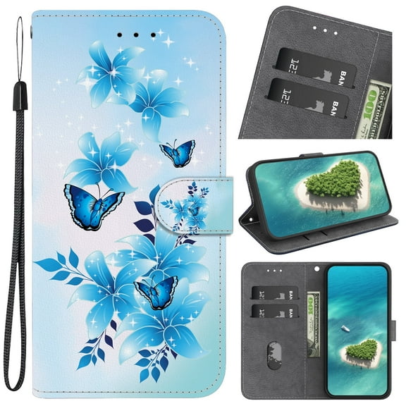 Print Pattern PU Leather Wallet Style Flip Cover With Card Holder Protection Mobile Phone Case For iPhone 16 16Pro 16Plus 16ProMax 15 15Pro 15Plus 15ProMax 14 14Plus 13 12 11 Pro Mini ProMax