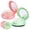 Pink, Green, variant on OPALESQUE 2pcs Metallic Shinning Finish Shell Shape Folding Travel Hair Brush Compact Brush with Mirror,Mini Hair Brush Portable Cute Pocket Massage Comb for Women (Purple Blue)