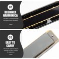 thumbnail image 3 of Minkissy Compact Metal Harmonica in C Key Beginner Mouth Organ Portable Black Design, 3 of 8