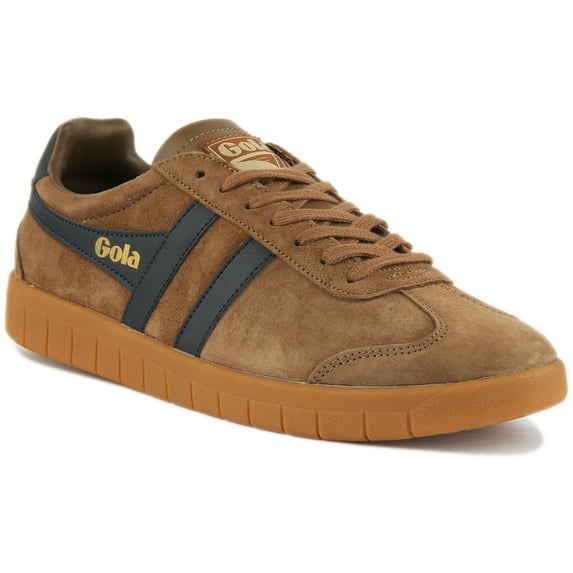 Gola Classics Hurricane Suede Men's Lace Up Suede Cupsole Trainers In Tobacco Size 11