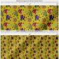 thumbnail image 2 of Soimoi Yellow Cotton Cambric Fabric Leaves & Floral Artistic Print Fabric by Yard 42 Inch Wide, 2 of 7