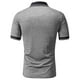 thumbnail image 3 of pstuiky Camisas casuales de manga corta para hombre, Camisa casual de verano para hombre, color liso, con solapa, de manga corta, a la moda camisas casuales para hombre m, 3 of 4