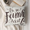 thumbnail image 3 of YINGXI Saying , Heart Warming Text is Not a Big Thing Its Many Little Things, Decorative Square Accent Pillow Case,Charcoal Black 24x24in, 3 of 5