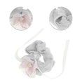 thumbnail image 3 of Unique Bargains 1 Pc Elegant Bow Flower Hair Scrunchies Hair Ties Gray, 3 of 5