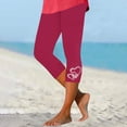 thumbnail image 2 of Fengactive Women's Summer Yoga Capri Leggings High Waisted Slim Fit Capris, 2 of 5