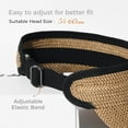 thumbnail image 3 of Sombrero con visera para mujer FURTALK, paja, verano, UPF 80+, marrón, 3 of 8