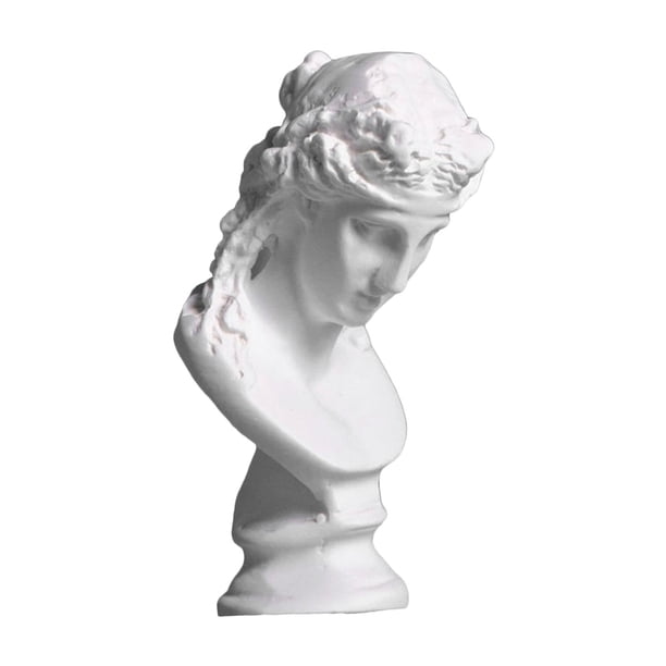 Réplica de busto de cabeza de David griego clásico de resina de 2,4 pulgadas, escultura Arias