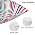thumbnail image 5 of YFYANG Square Decorative Throw Pillow Case (Without Pillow Insert), Abstract Color Lines Bedroom Sofa Car Cushion Cover, 16"x16", 5 of 9