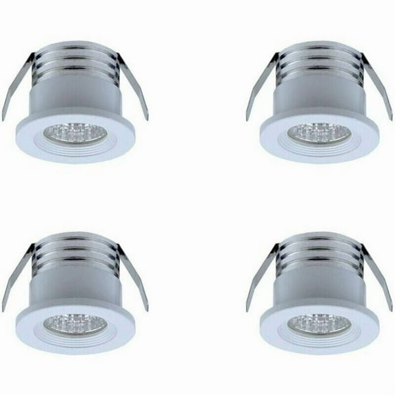 Set of 4 mini recessed LED spotlights, 3 W, warm white White..