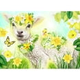 thumbnail image 3 of Sweet Daffodil Lamb 14x11 Black Modern Framed Museum Art Print Titled - Sheena Pike Art And Illustration, 3 of 5