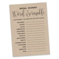 thumbnail image 2 of Inkdotpot 50-Pack Wedding Word Scramble Bridal ShowerGameCards Kraft RusticParty Wedding Supplies, 2 of 7