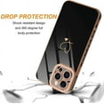 thumbnail image 4 of Compatible for iPhone 13 Pro Max Case with Camera Protection Cute Heart Pattern Electroplated Heart Logo Edge Soft TPU Shockproof Case for Women Girls (Black), 4 of 11
