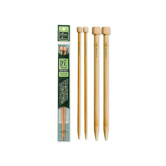 Clover Bamboo 9" Single Point Knitting Needles, 1 Each
