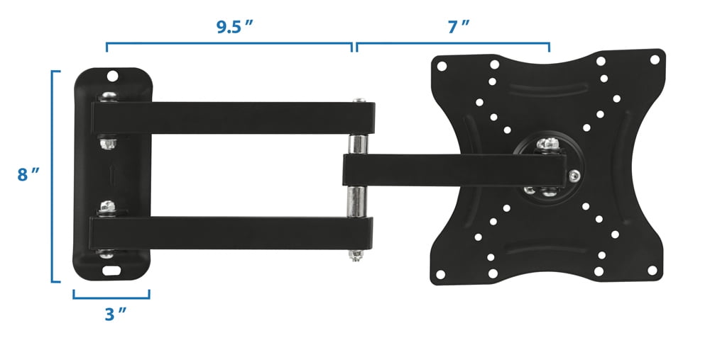 Mount-It! Full Motion Swivel Bracket TV Wall Mount, Long 20" Extension, Fits 23" to 55" TV's, Capacity 66 lbs., Bonus HDMI Cable