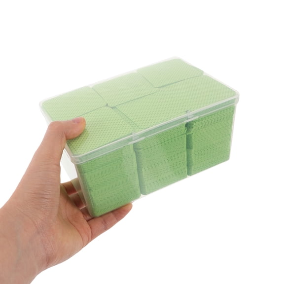 Amosfun 1080pcs Green Lint-Free Cotton Pads for Nail Polish Removal, Eyelash Glue Cleaning and Makeup Application