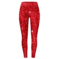 thumbnail image 4 of Women'S Mardi Print Butt Lifting Leggings, Casual Tight Pants For Women, Fleece Lined Thermal Yoga Leggings, 4 of 4