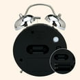 thumbnail image 5 of REGALWOVEN Metal Mechanical Alarm Clock for Heavy Sleepers Loud Bell Sound, Easy Setup, Outfits Guest Room/Bedside Black 4.5"L x 2.2"W x 6.3"H, 5 of 5