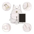 thumbnail image 4 of Mochila De Cuero Elegante Para Mujer - Mochilas Informales 3 En 1,Blanco, 4 of 4
