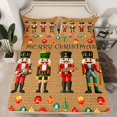 thumbnail image 2 of Homewish Xmas Nutcracker Soldier Queen Sheet Sets,Colorful Christmas Ball Flat Sheet,Happy New Year Queen Fitted Sheet For Teens,Ultra Soft Home Decor,4pcs, 2 of 7