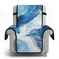 thumbnail image 6 of TSOVTHRID Blue Marble Texture Print Non-Slip Recliner Chair Cover, Comfy Lazy Boy Covers for Recliner with Pocket, Soft Reclining Sofa Slipcovers Furniture Protector with Elastic, 6 of 7