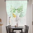 thumbnail image 3 of Green Bow Balloon Curtains 63 Inch Length for Living Room/Bedroom, Cute Bowknot Minimalist Solid Color Rod Pocket Privacy Door Curtains Decorative Tie Up Shade for Window 52"x63", 3 of 8