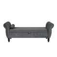 thumbnail image 5 of Spaco Blue Storage Ottoman, Footrest, Toy Box, 49Lx22Wx10.82H, Velvet, 5 of 10
