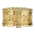 thumbnail image 1 of Quemador de incienso de humo de reflujo Vintage, soporte para cono, hogar, dorado (grande), 1 of 10