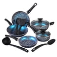 thumbnail image 1 of Batería de Cocina Cinsa Aluminio de 11 Piezas Granitte Azul, 1 of 5