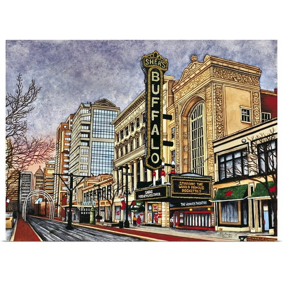 Great BIG Canvas | "Shea's Buffalo, Buffalo NY" Art Print - 24x18