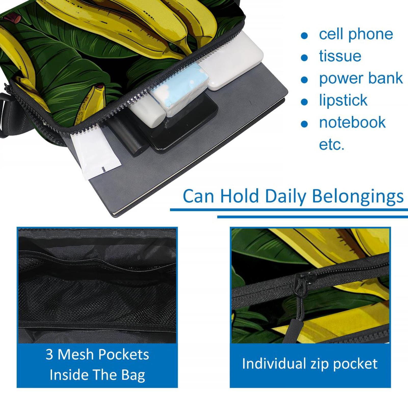 Bananas Adjustable Lightweight Unisex Waist Bag Running Belt with Extension Strap Money Belt Holder