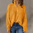 thumbnail image 2 of Wdgfv Womens Pullover Sweater Women's Knit Long Sleeve Quarter Zip Turtleneck Pullover Sweater Soft Comfortable Casual Winter Warm Top, 2 of 6
