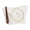 Letter B, variant on Gold Initial V Personalized Makeup Bag for Women, Monogrammed Canvas Cosmetic Pouch (White, 10 x 3 x 6 In)