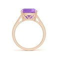 thumbnail image 2 of ANGARA Natural 3.65 Ct. Amethyst Solitaire Ring in 14K Rose Gold for Women (Ring Size: 10), 2 of 8