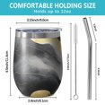 thumbnail image 5 of 12oz Stemless Wine Tumblers Black and Gold Marble Vacuum Insulated Stainless Steel Travel Tumbler Cups Mug with Lid and Straw for Champaign,Cocktail,Beer with Cleaning Brush, 5 of 5