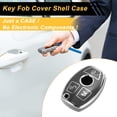 thumbnail image 3 of Funda de Llave de Coche de Silicona TPU de 3 Botones con Borde Plateado Gris para Mercedes-Benz A/B/C/E/G/K/M/R/S/V/W/X - Funda de Control Remoto de 3 Botones, 3 of 6