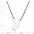 thumbnail image 2 of Pendentif en Forme de État NJ en Argent Sterling 925 avec Chaîne, 2 of 2