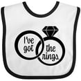 thumbnail image 3 of Inktastic I've Got the Rings- Ring Bearer Boys or Girls Baby Bib, 3 of 4