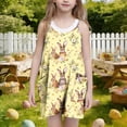 thumbnail image 2 of Vestido de Verano Casual Estiramiento Suave sin Mangas Vestido Impreso para Niños 3-10T Vestido de Pascua para Vacaciones Fiesta Vacaciones, 2 of 6