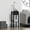 Black + MDF, variant on Vintage Hammered Metal Coffee Table with Tray Top for Living Room - 24 Round Side Table, Pewter
