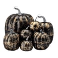 thumbnail image 1 of Lipstore 7Pcs Assorted Artificial Pumpkins Embellishment Photo Props Halloween Decoration Black, 1 of 8