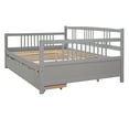thumbnail image 6 of Gewnee Full Size Daybed with Two Storage Drawers,Wooden Sofa Bed for Kid's Bedroom,Gray, 6 of 9