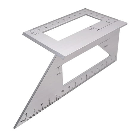

Aluminum Alloy Angle Ruler Layout Square 45/90 Degree Angle Ruler Measurement Tool Measuring Ruler Woodworking Scriber for Carpenter