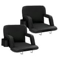 thumbnail image 1 of VEVOR 2 Pack Back Support Stadium Seat Wide Portable Reclining Bleacher Chair, 1 of 9