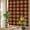 Orange Black, variant on Red White Plaid Privacy Window Film, Decorative Stained Glass Window Film, Modern Farmhouse Buffalo Check Gingham Resuable Rainbow Static Cling for Home Bathroom Living Room Glass Door 17.7"x39.3"
